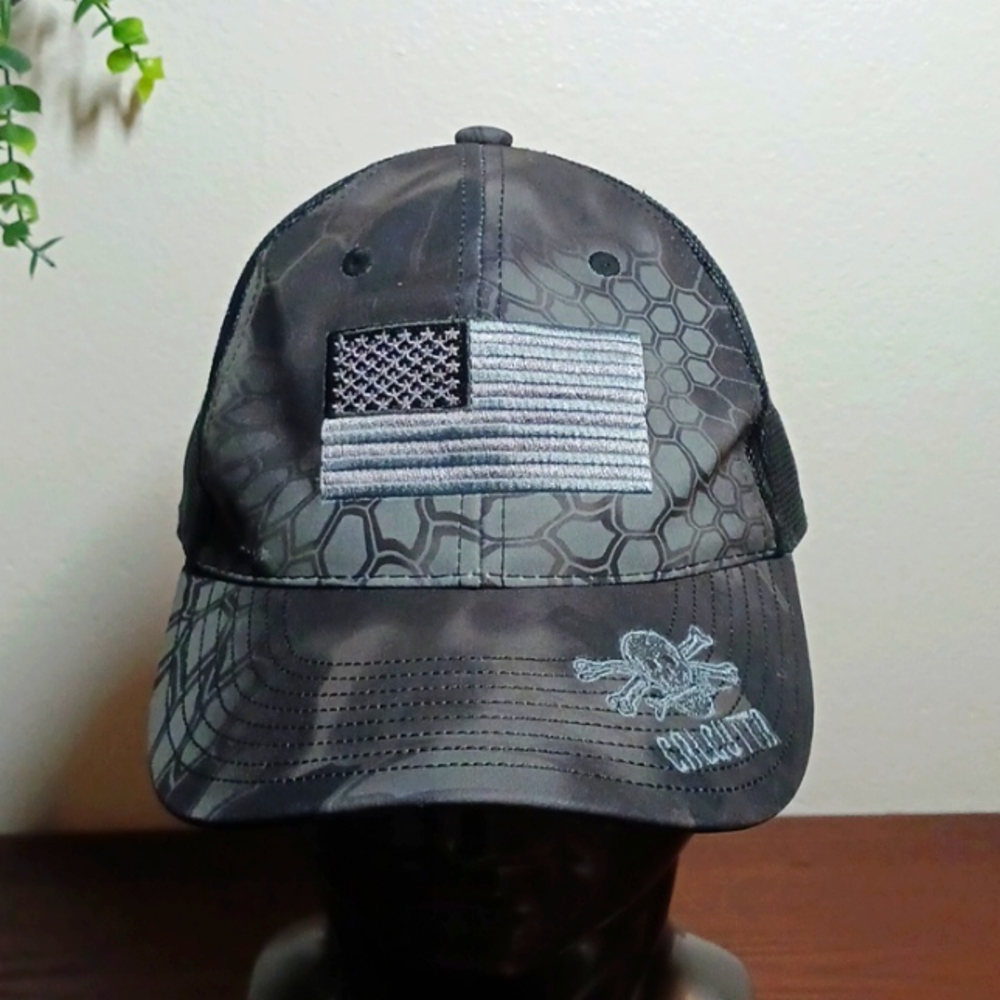 Kryptek Calcutta USA Flag Mesh Back Fishing, Hunting, Military Cap